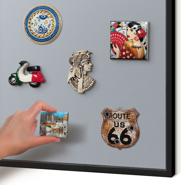 Tableau magnétique encadré de couleur noire Gris délicat