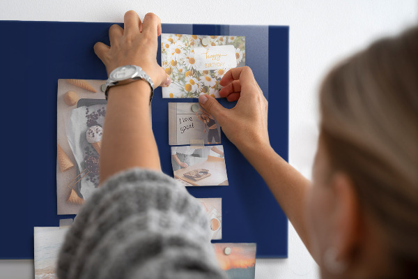 Tableau magnétique mural couleur bleu marine
