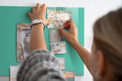 Tableau magnétique couleur turquoise