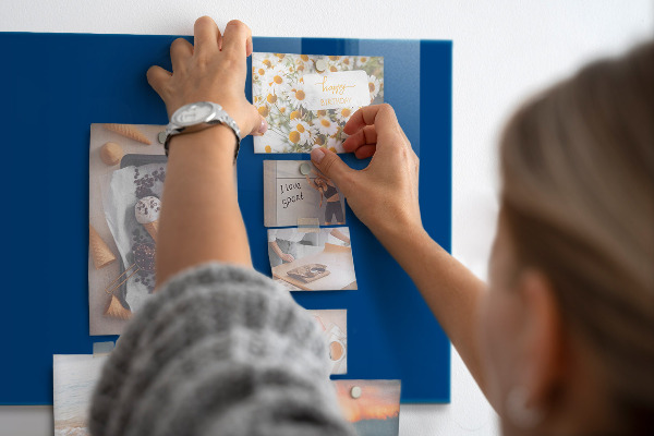 Tableau magnétique mural Couleur bleue