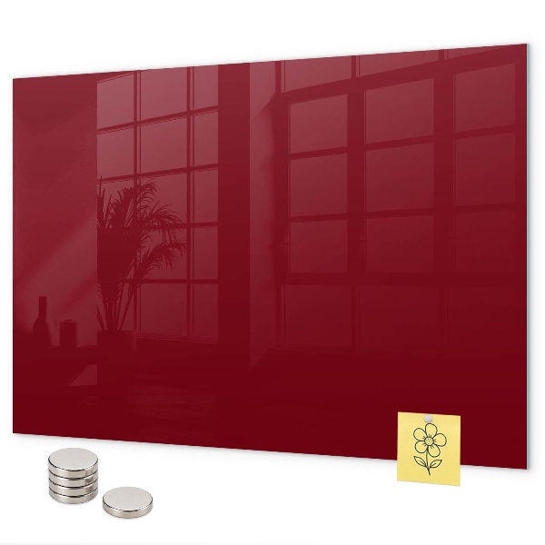 Tableau magnétique mural couleur bordeaux