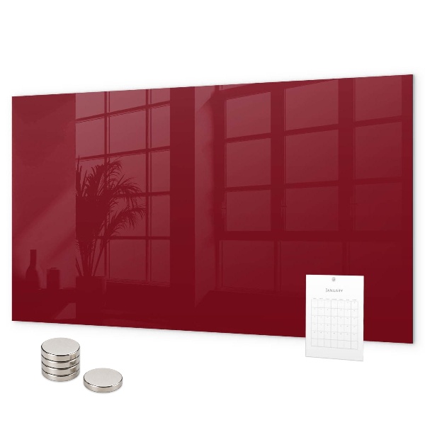 Tableau magnétique mural couleur bordeaux