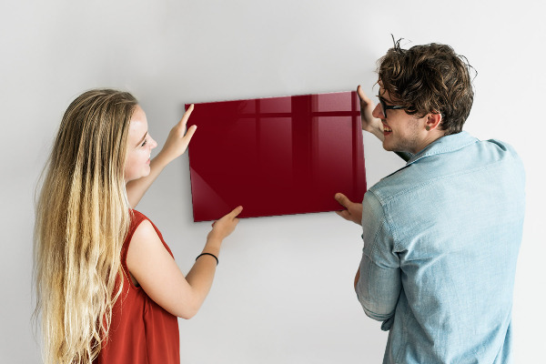 Tableau magnétique mural couleur bordeaux