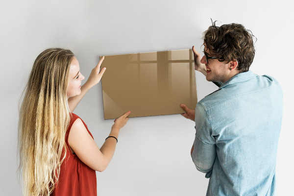 Tableau magnétique mural couleur beige foncé