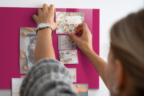 Tableau magnétique Couleur rose intense