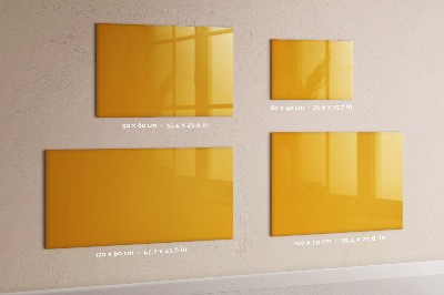 Tableau magnétique mural couleur jaune doré