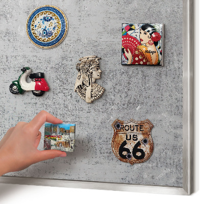 Tableau magnétique décoratif avec cadre argenté Surface grise