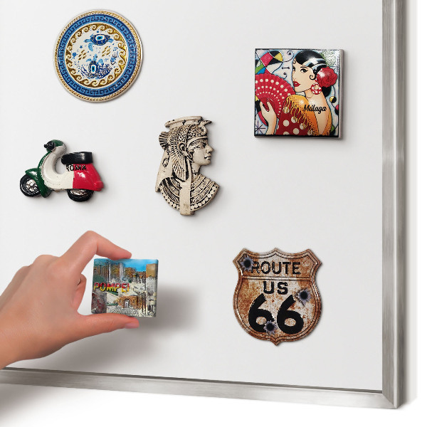 Tableau magnétique décoratif avec cadre argenté Blanc pur
