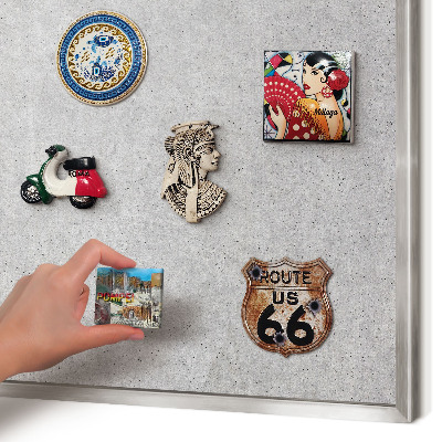 Tableau pour collection d'aimants cadre argenté Texture grise