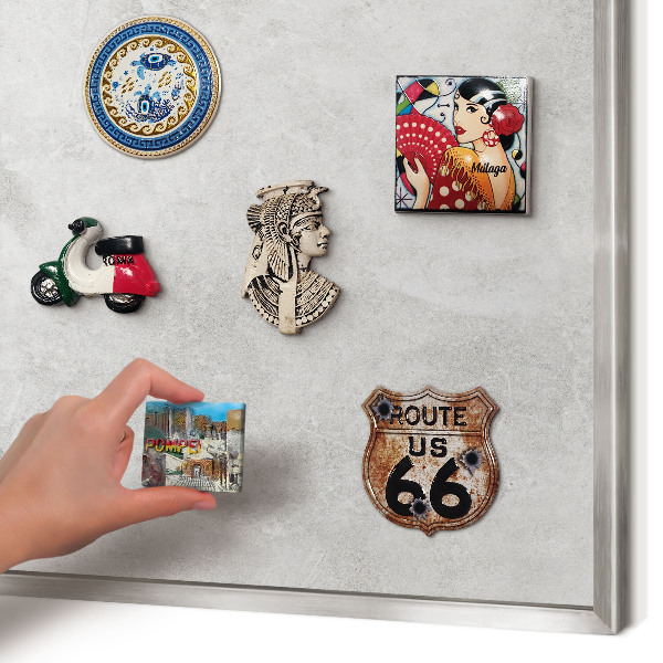 Tableau magnétique décoratif avec cadre argenté Élégance grise