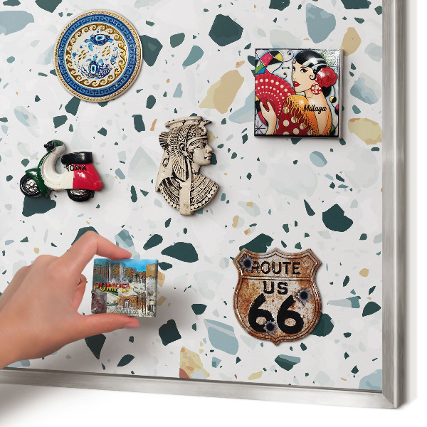 Tableau magnétique décoratif avec cadre argenté Motifs dynamiques