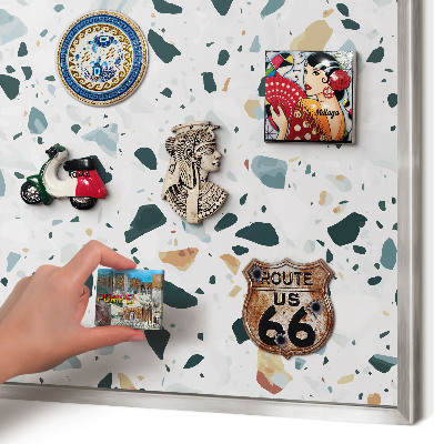 Tableau magnétique décoratif avec cadre argenté Motifs dynamiques