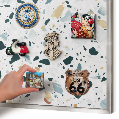 Tableau magnétique décoratif avec cadre argenté Motifs dynamiques