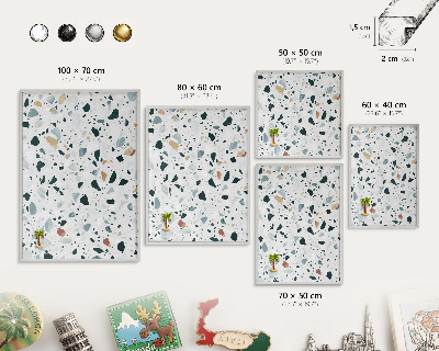 Tableau magnétique décoratif avec cadre argenté Motifs dynamiques