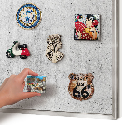 Tableau magnétique décoratif avec cadre argenté Texture grise