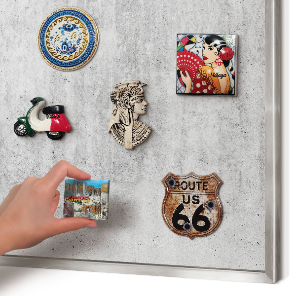 Tableau magnétique décoratif avec cadre argenté Texture grise