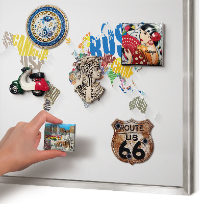 Tableau magnétique décoratif avec cadre argenté Carte des couleurs