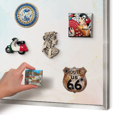 Tableau magnétique décoratif avec cadre argenté Élégance pastel
