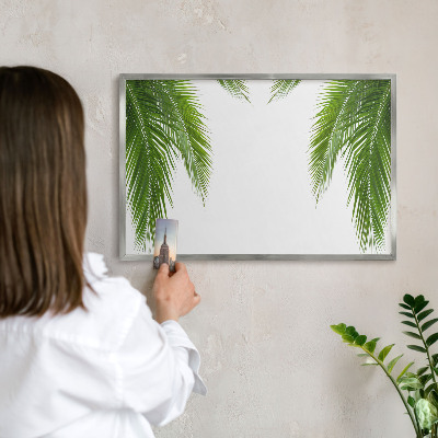 Tableau magnétique décoratif avec cadre argenté Nature exotique