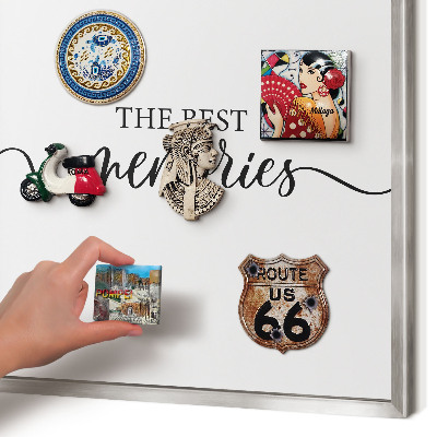 Tableau pour collection d'aimants cadre argenté Des souvenirs inspirants