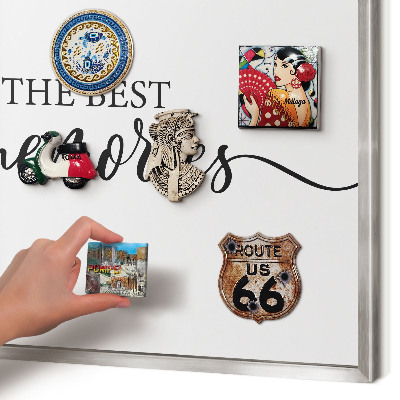 Tableau pour collection d'aimants cadre argenté Des souvenirs inspirants