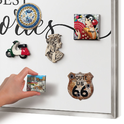 Tableau pour collection d'aimants cadre argenté Des souvenirs inspirants