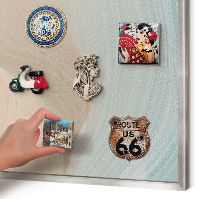 Tableau magnétique décoratif avec cadre argenté Tourbillon pastel