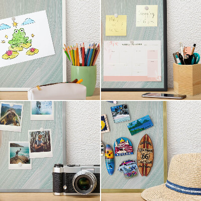 Tableau magnétique décoratif avec cadre argenté Tourbillon pastel