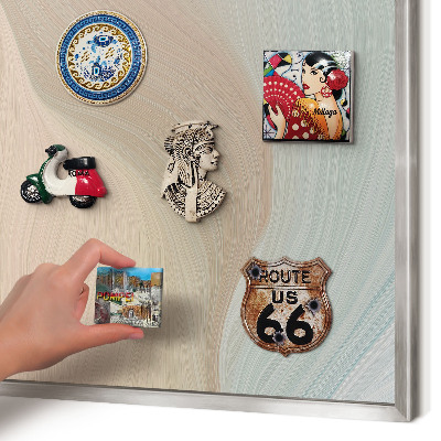 Tableau magnétique décoratif avec cadre argenté Tourbillon pastel