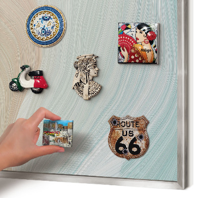 Tableau magnétique décoratif avec cadre argenté Tourbillon pastel