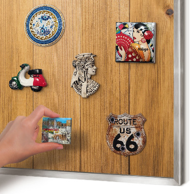 Tableau magnétique décoratif avec cadre argenté Texture bois
