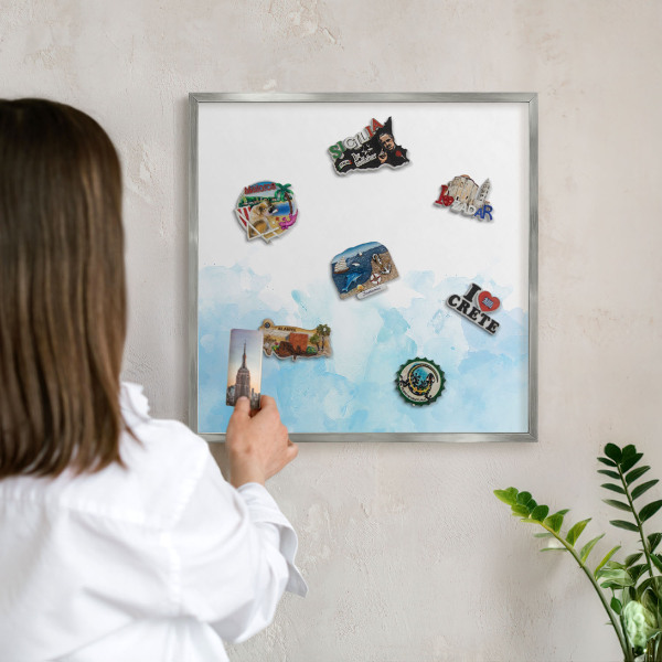 Tableau pour collection d'aimants cadre argenté Paysage relaxant