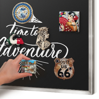 Tableau pour collection d'aimants cadre argenté L'aventure