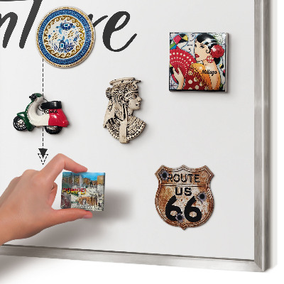 Tableau magnétique décoratif avec cadre argenté Thème aventure