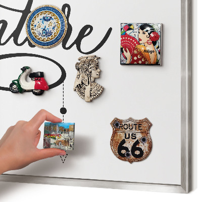 Tableau magnétique décoratif avec cadre argenté Aventure typographique