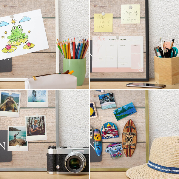 Tableau magnétique décoratif avec cadre argenté De la motivation au quotidien
