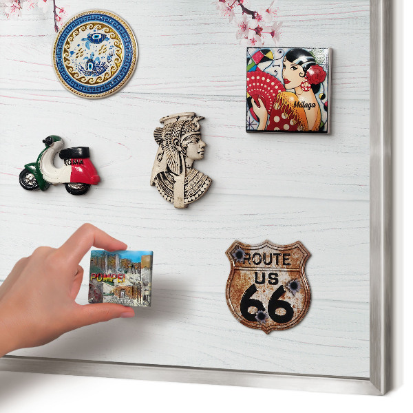 Tableau magnétique décoratif avec cadre argenté Élégance épanouie
