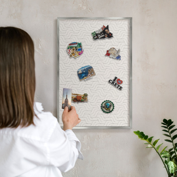Tableau pour collection d'aimants cadre argenté Douces vagues