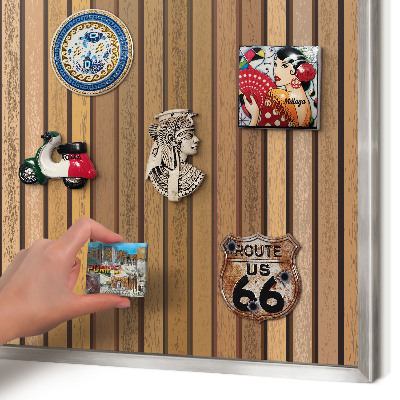 Tableau pour collection d'aimants cadre argenté Ceintures chaudes