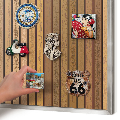 Tableau pour collection d'aimants cadre argenté Ceintures chaudes