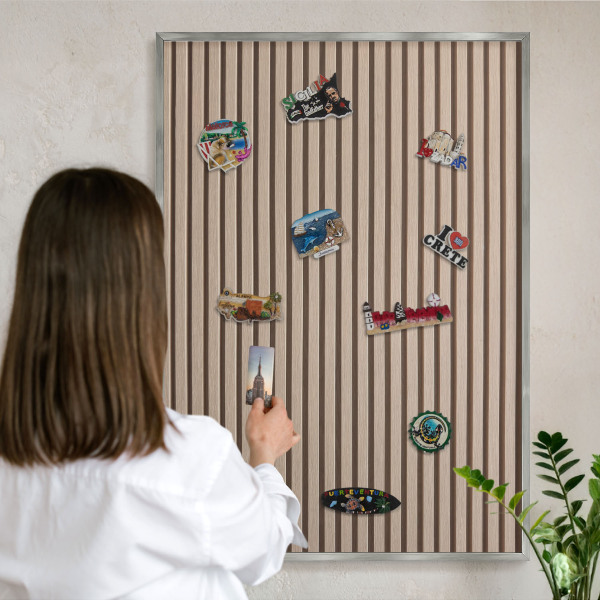 Tableau magnétique décoratif avec cadre argenté Structure calme