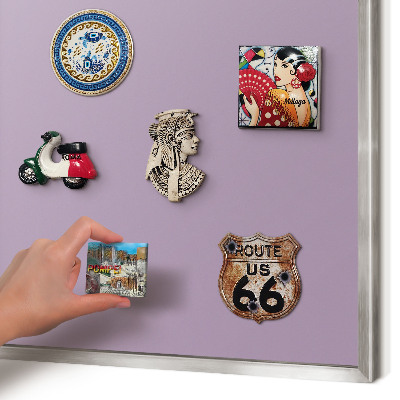 Tableau magnétique décoratif avec cadre argenté Lilas violet