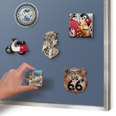 Tableau magnétique décoratif avec cadre argenté Bleu marine pastel