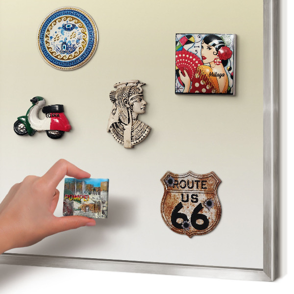 Tableau magnétique décoratif avec cadre argenté Dégradé crème