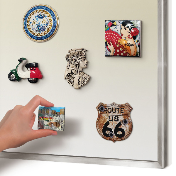 Tableau magnétique décoratif avec cadre argenté Dégradé crème