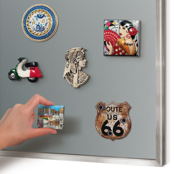 Tableau magnétique décoratif avec cadre argenté Dégradé bleu