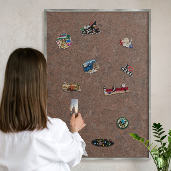 Tableau pour collection d'aimants cadre argenté Tapis d'automne