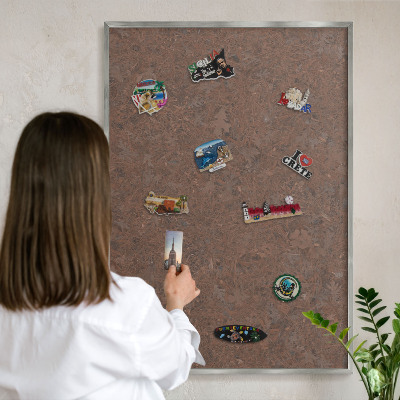 Tableau pour collection d'aimants cadre argenté Tapis d'automne