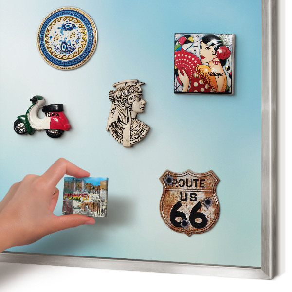 Tableau magnétique décoratif avec cadre argenté Ciel bleu