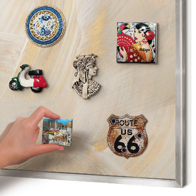 Tableau magnétique décoratif avec cadre argenté Abstraction élégante